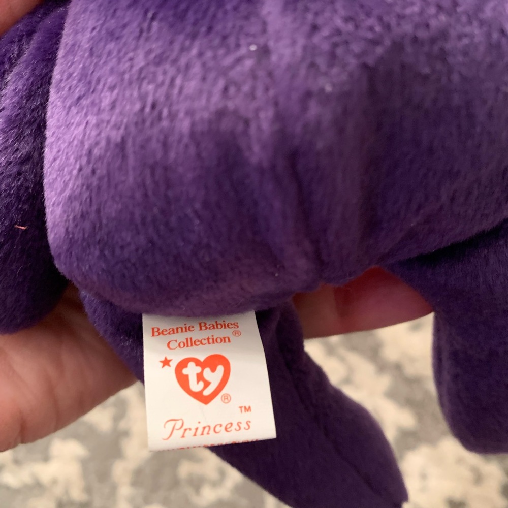 Princess Beanie Baby purple bear - Picture 3 of 3